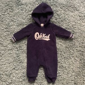 Oshkosh B’gosh - Boys Sherpa Zippered Jumpsuit - 6M